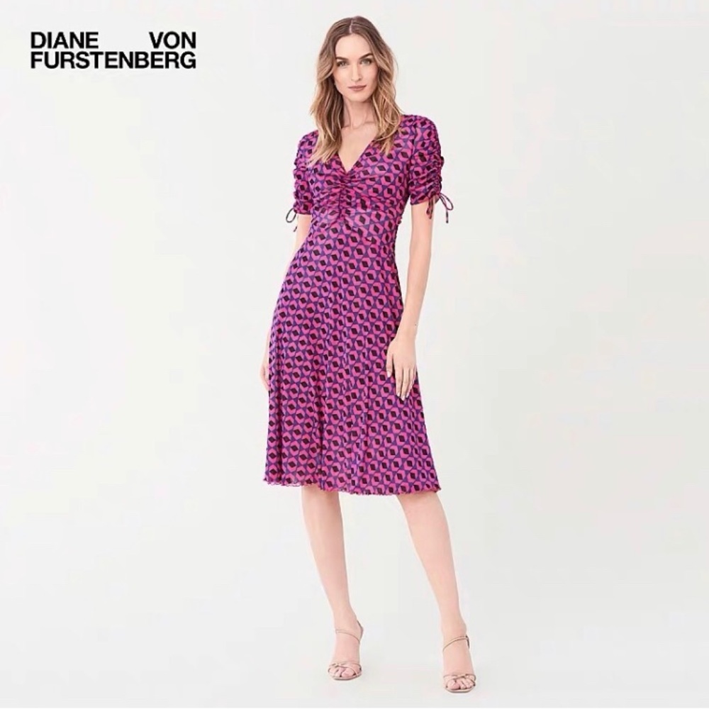 Brand New DVF mesh REVERSIBLE dress XS